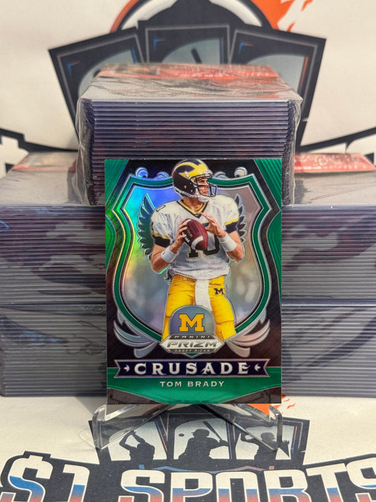 2020 Panini Prizm Draft Picks (Green Prizm, Crusade) Tom Brady #100