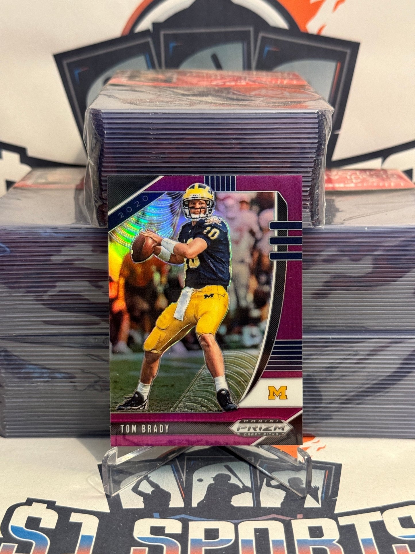 2020 Panini Prizm Draft Picks (Purple Prizm) Tom Brady #97