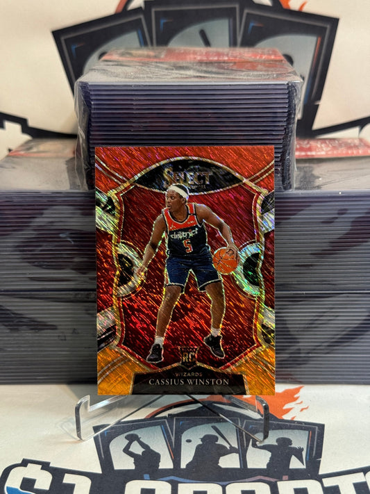 2020 Panini Select (Red White Orange Shimmer Prizm) Cassius Winston Rookie #96