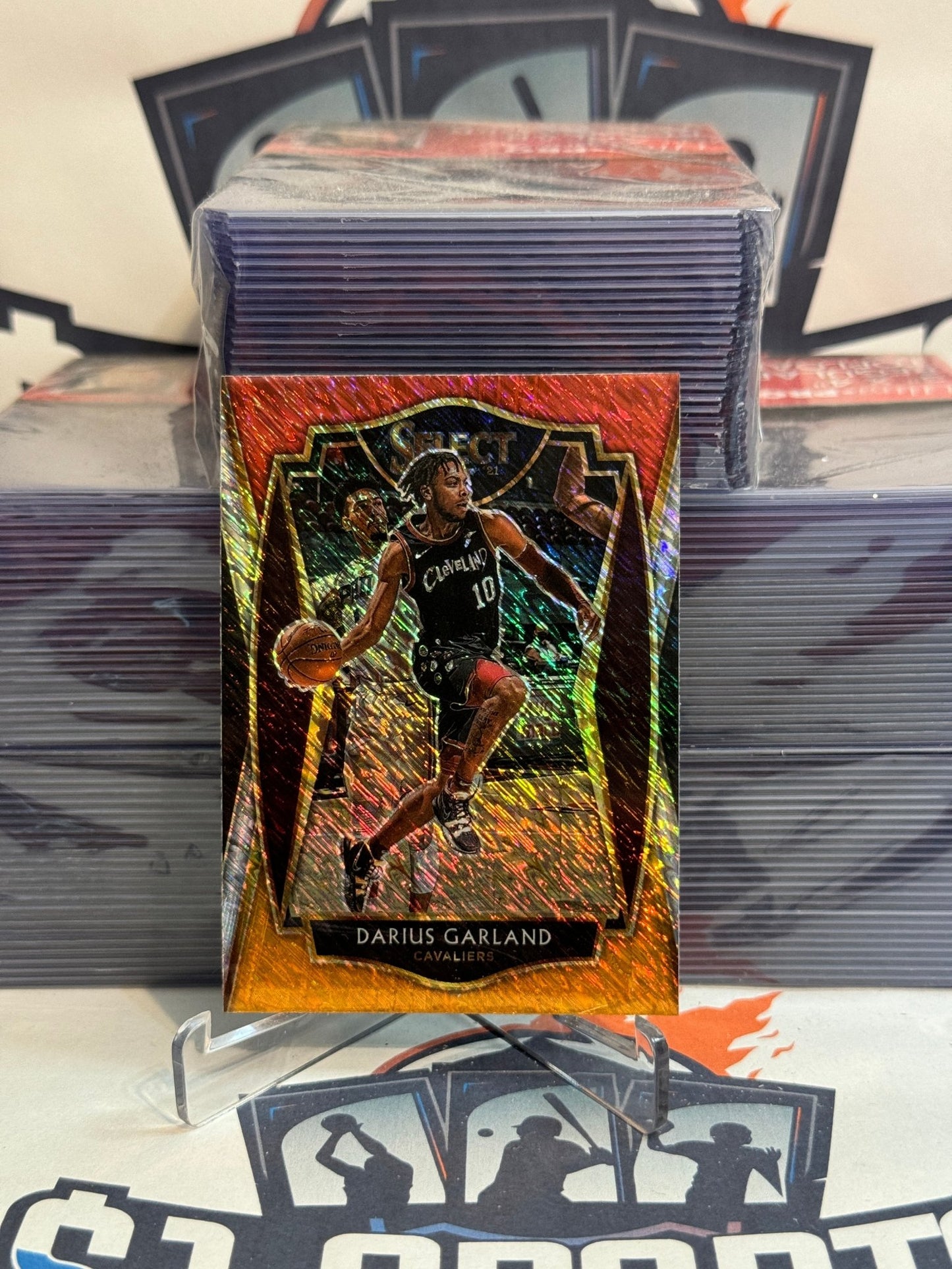 2020 Panini Select (Red White Orange Shimmer Prizm) Darius Garland #161