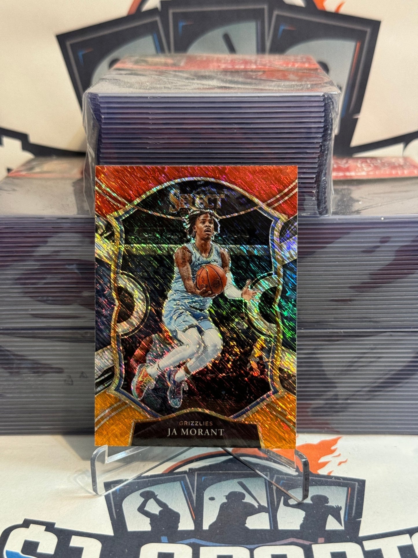 2020 Panini Select (Red White Orange Shimmer Prizm) Ja Morant #60