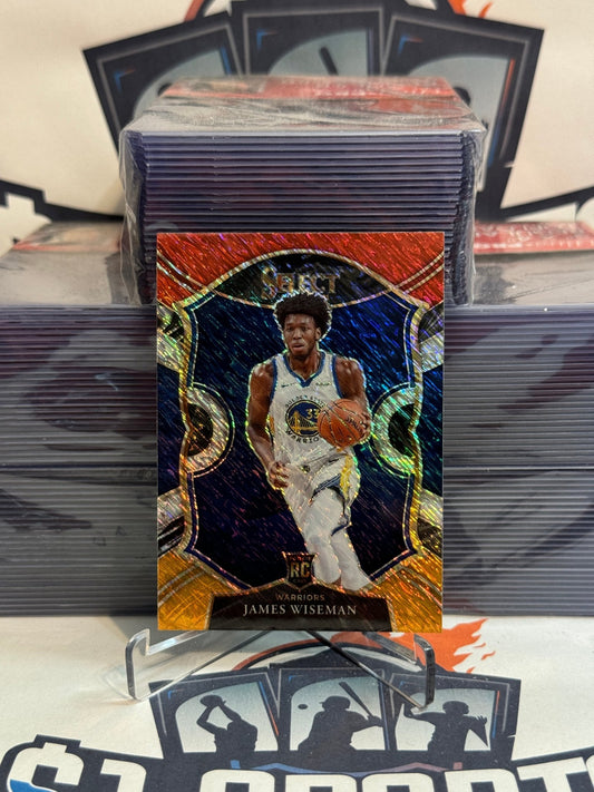 2020 Panini Select (Red White Orange Shimmer Prizm) James Wiseman Rookie #62