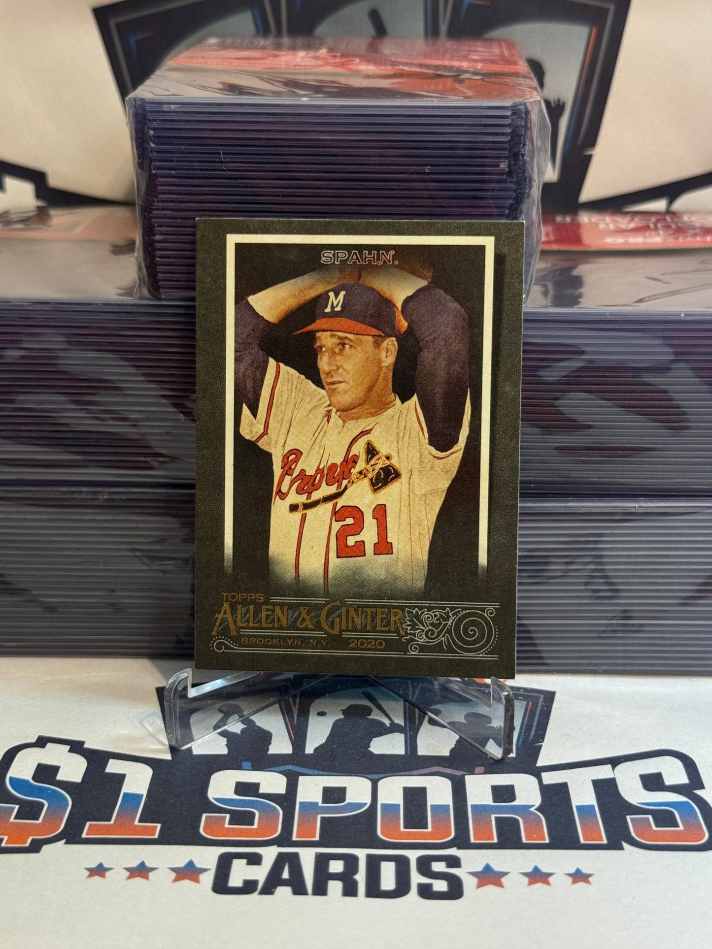 2020 Topps Allen & Ginter X Warren Spahn #144