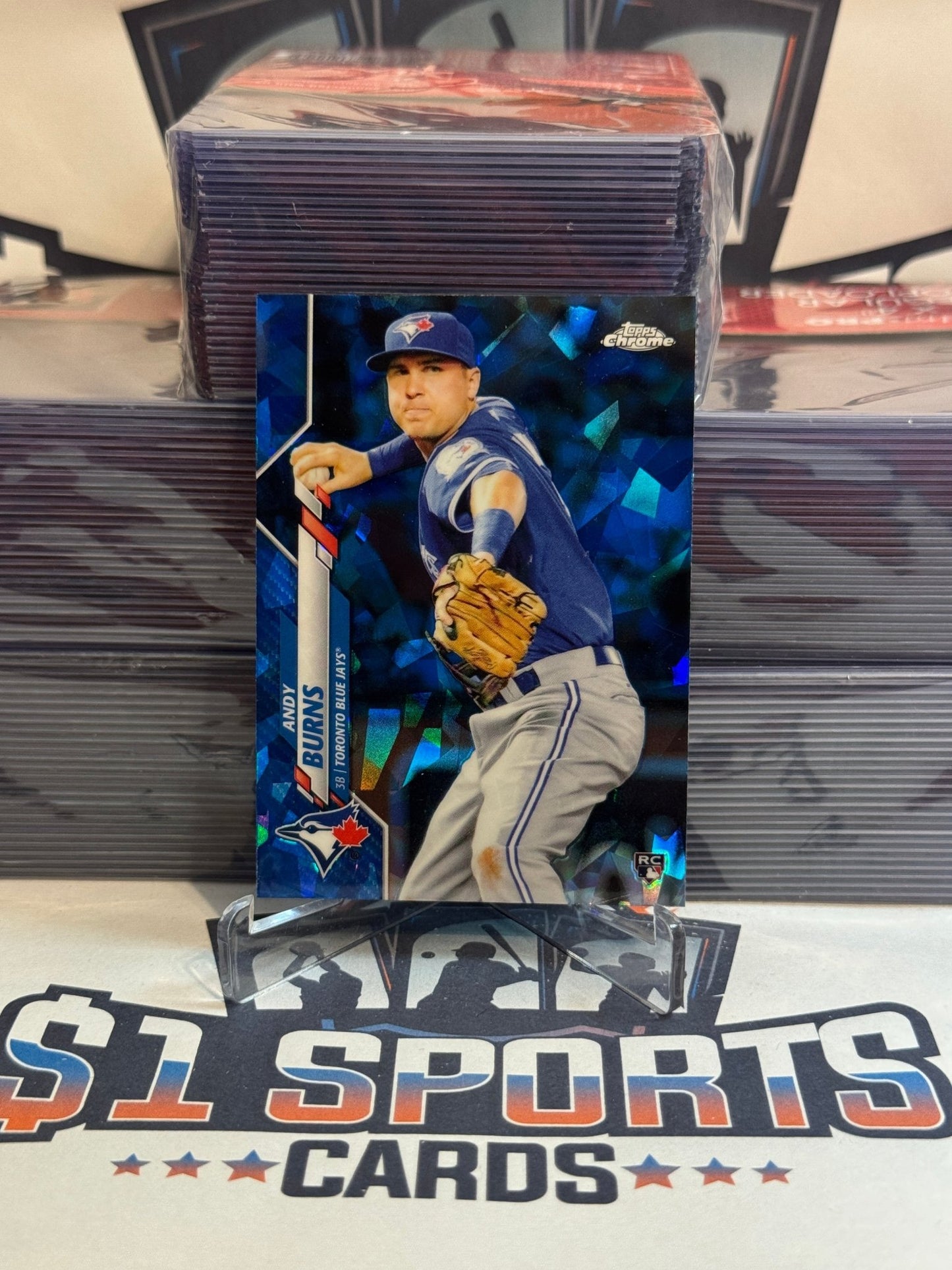 2020 Topps Chrome Update Sapphire Andy Burns Rookie #U - 177