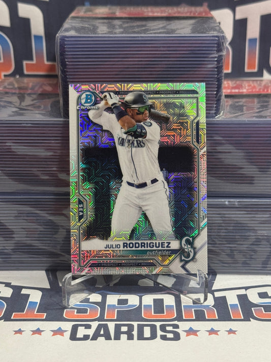2021 Bowman Chrome Prospects (Mega Refractor) Julio Rodriguez BCP - 86
