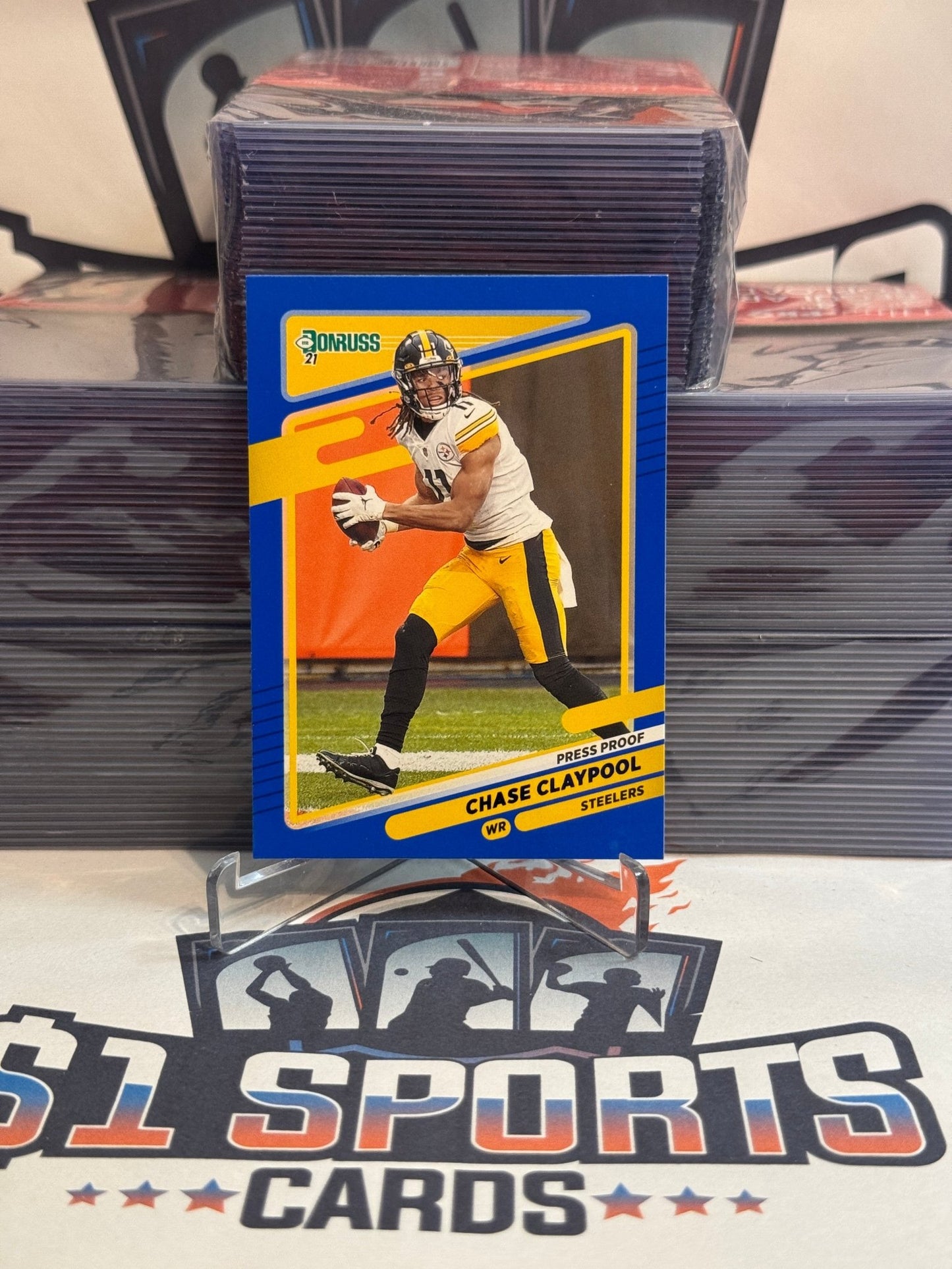 2021 Donruss (Blue Press Proof) Chase Claypool #27