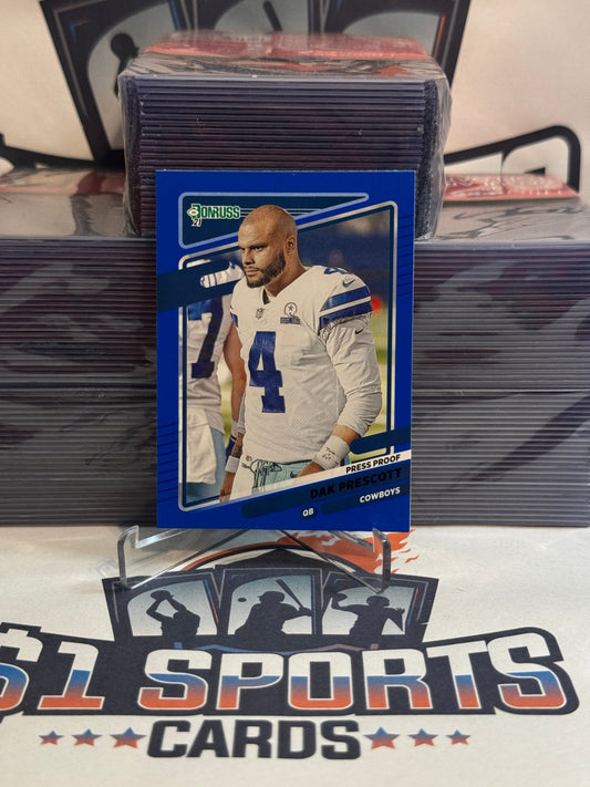 2021 Donruss (Blue Press Proof, Helmetless Variation) Dak Prescott #187
