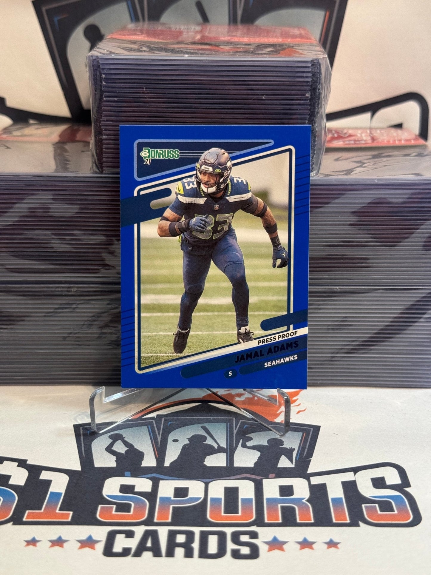 2021 Donruss (Blue Press Proof) Jamal Adams #34