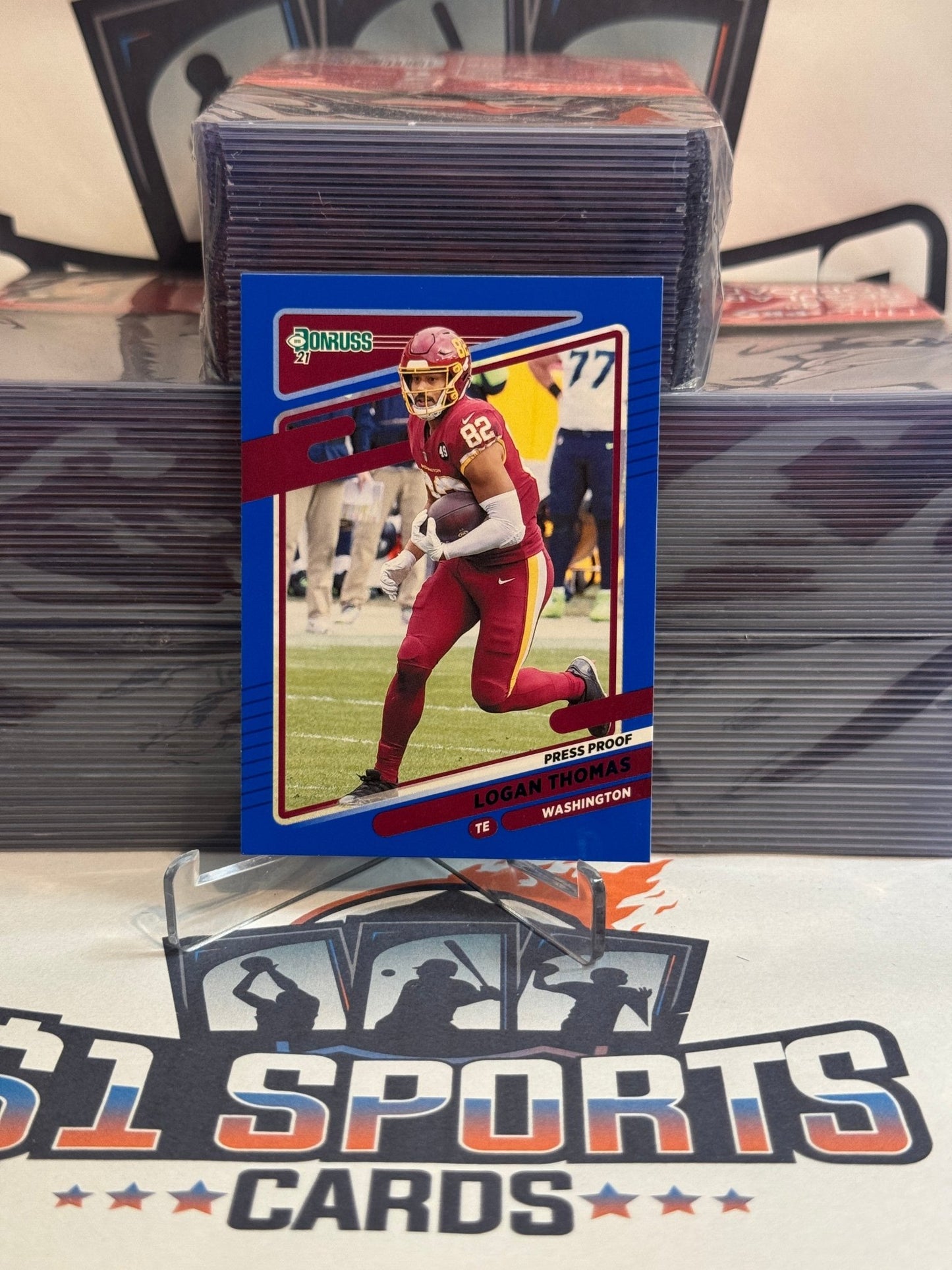 2021 Donruss (Blue Press Proof) Logan Thomas #8