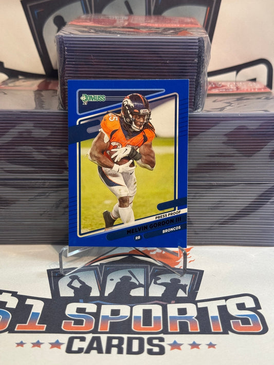 2021 Donruss (Blue Press Proof) Melvin Gordon II #184