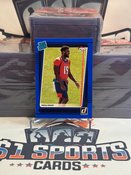2021 Donruss (Blue Press Proof, Rated Rookie) Seth Williams #299