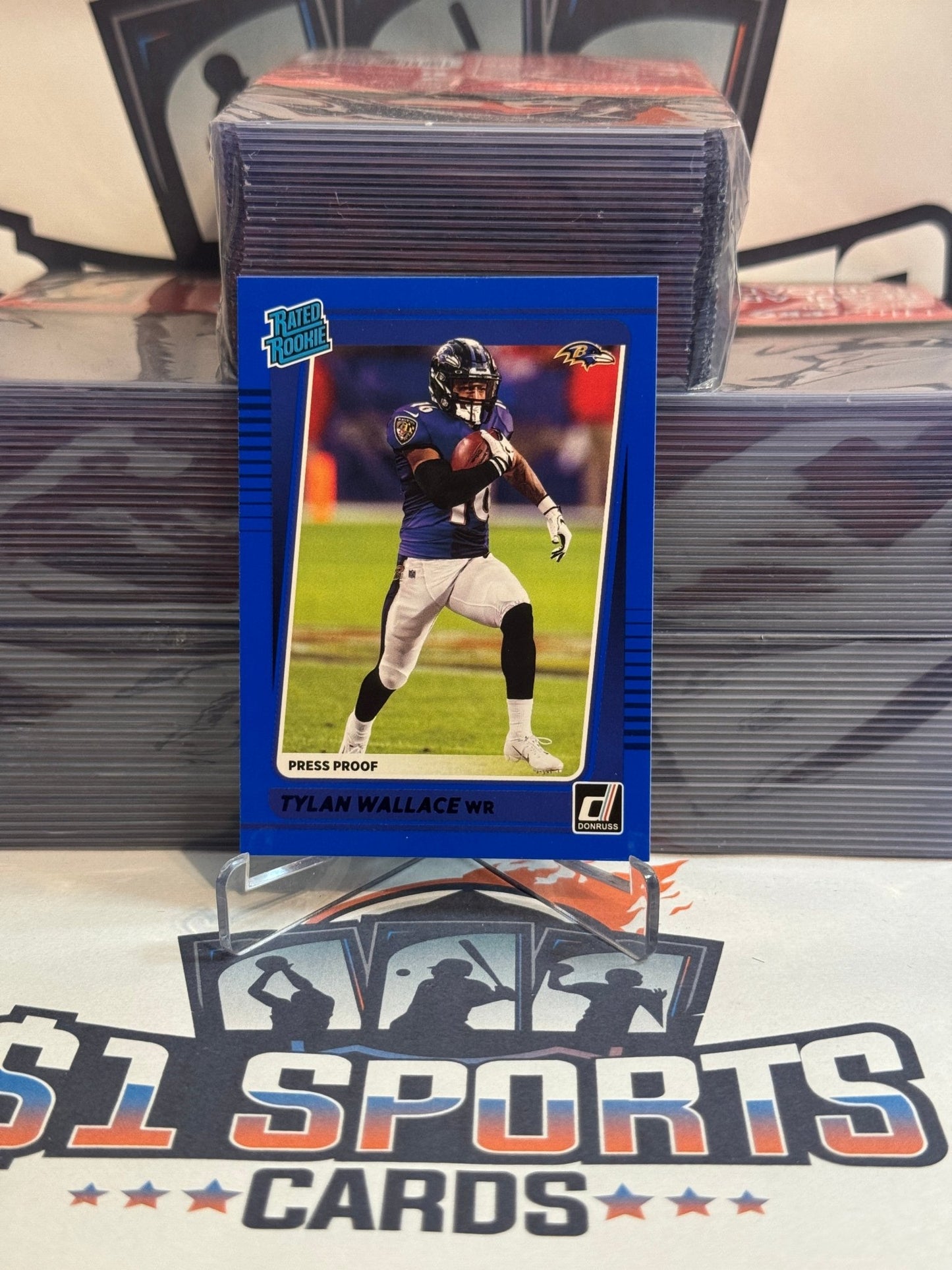 2021 Donruss (Blue Press Proof, Rated Rookie) Tylan Wallace #274