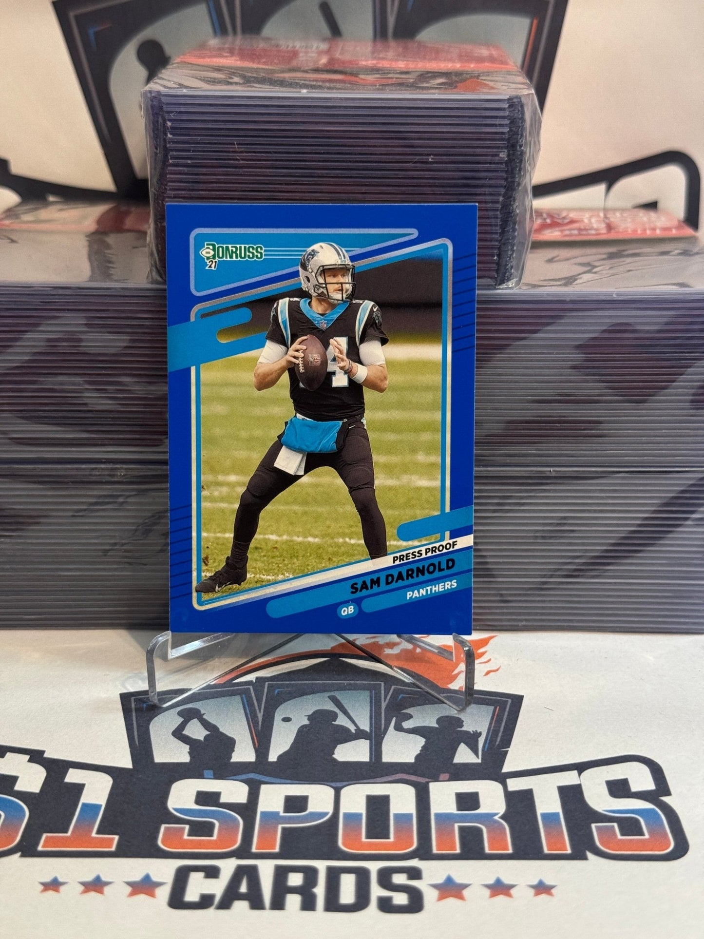 2021 Donruss (Blue Press Proof) Sam Darnold #37