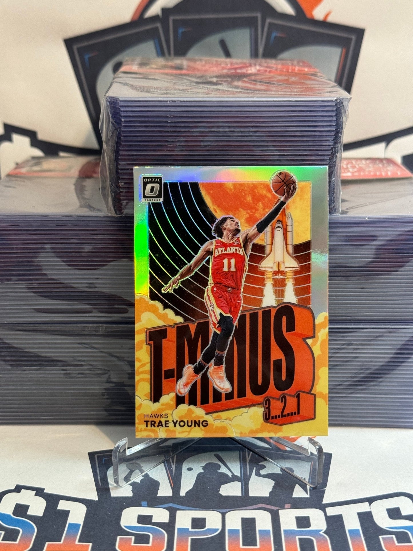 2021 Donruss Optic (Holo Prizm, T-Minus 3, 2, 1) Trae Young #13