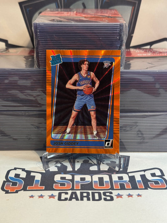 2021 Donruss Optic (Orange Laser, Rated Rookie) Josh Giddey #202
