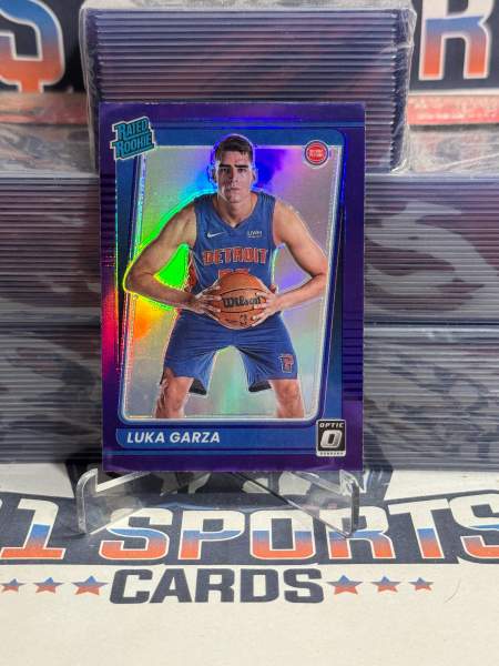 2021 Donruss Optic (Purple Prizm, Rated Rookie) Luka Garza 164