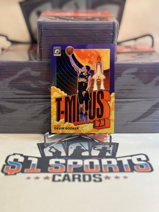 2021 Donruss Optic (Purple Prizm, T - Minus) Devin Booker #15
