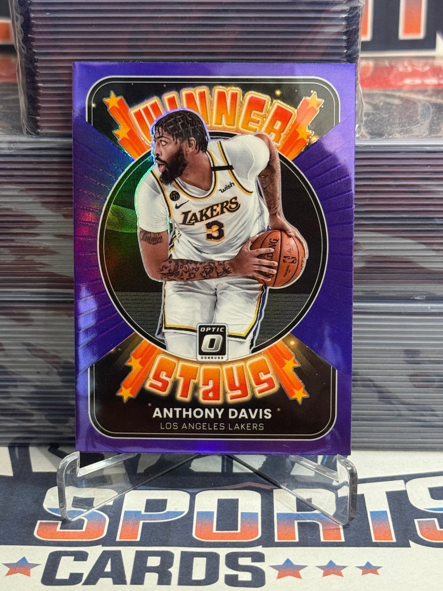 2021 Donruss Optic (Purple Prizm, Winner Stays) Anthony Davis #7
