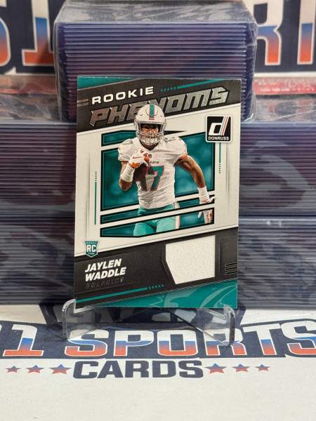 2021 Donruss (Rookie Phoenoms Relic) Jaylen Waddle Rookie RPJ - JWA