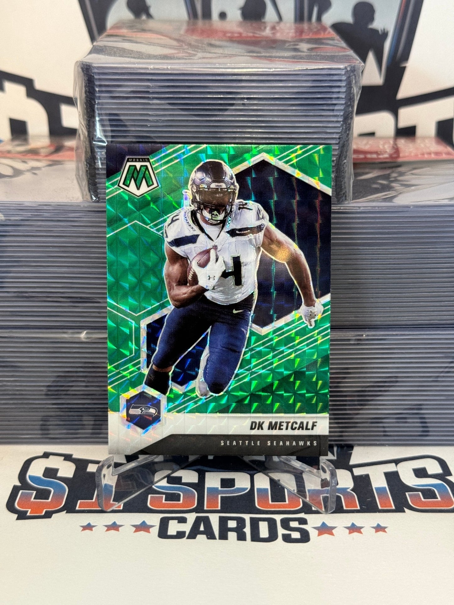 2021 Panini Mosaic (Green Prizm) DK Metcalf #182