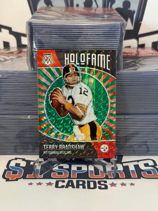 2021 Panini Mosaic (Green Prizm, HoloFame) Terry Bradshaw #12