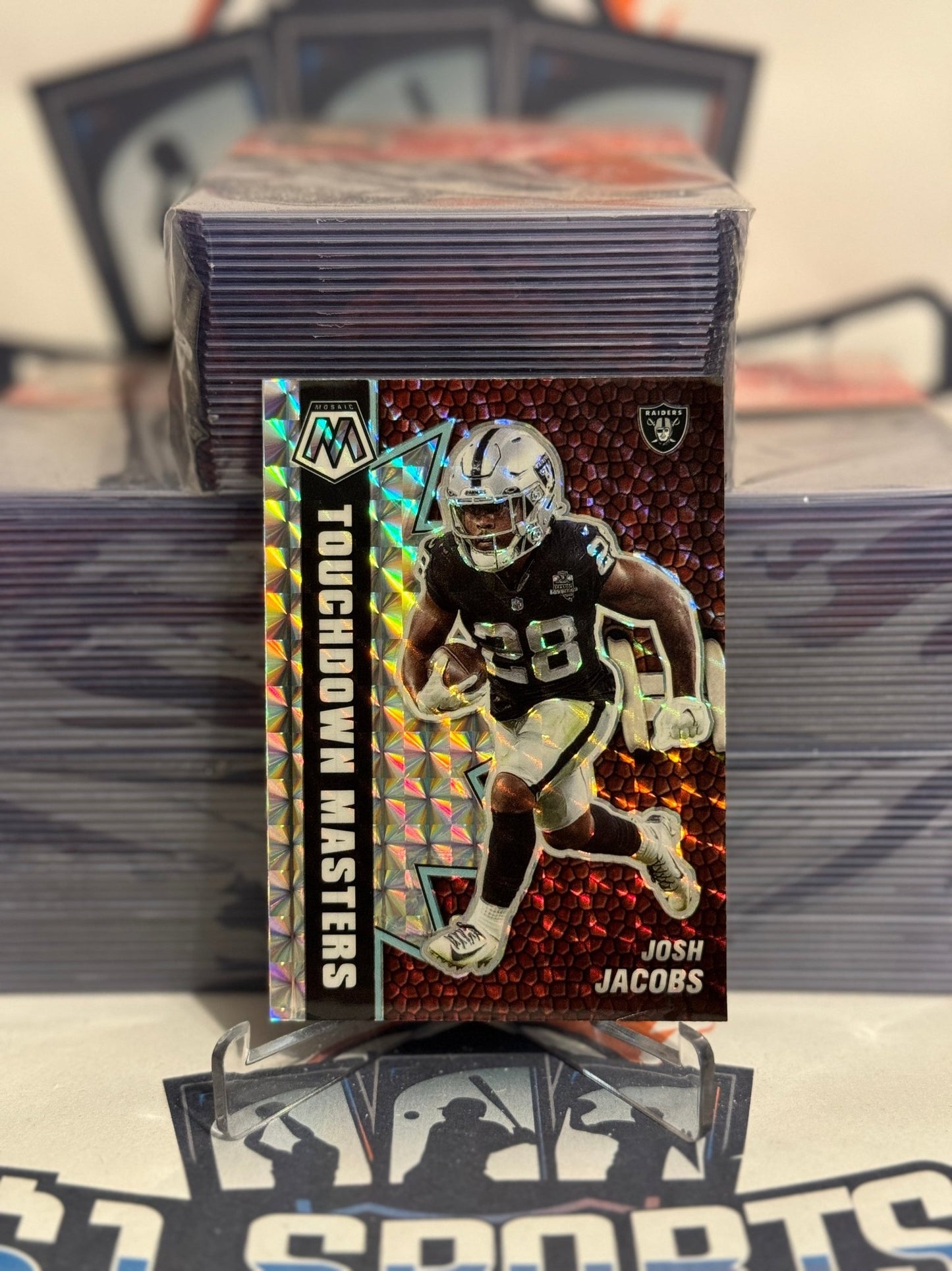 2021 Panini Mosaic (Mosaic Prizm, Touchdown Masters) Josh Jacobs #TM-9
