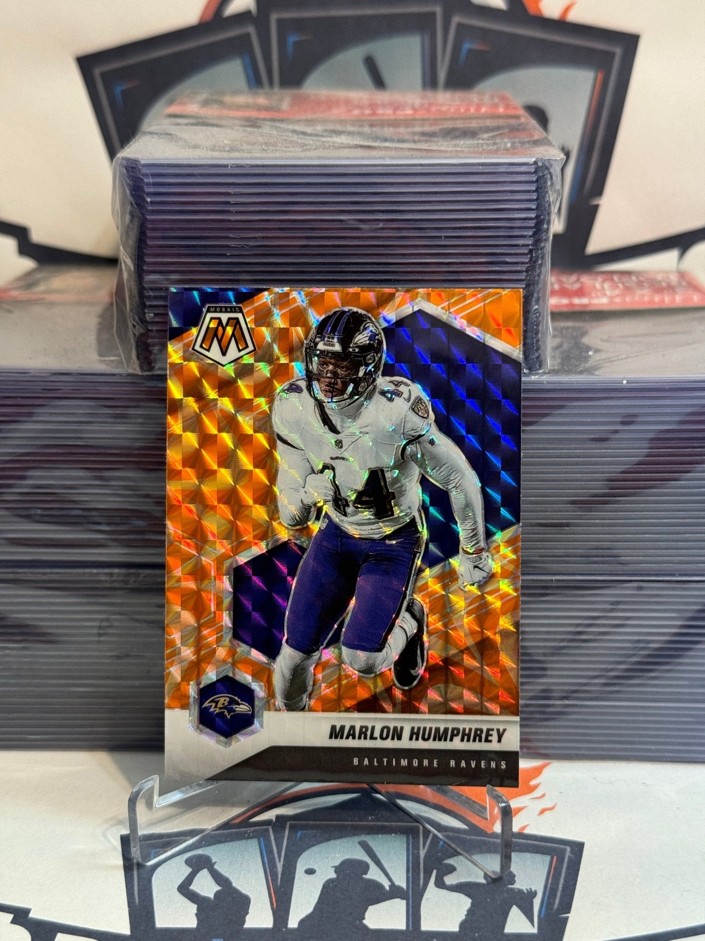 2021 Panini Mosaic (Orange Reactive Prizm) Marlon Humphrey #24