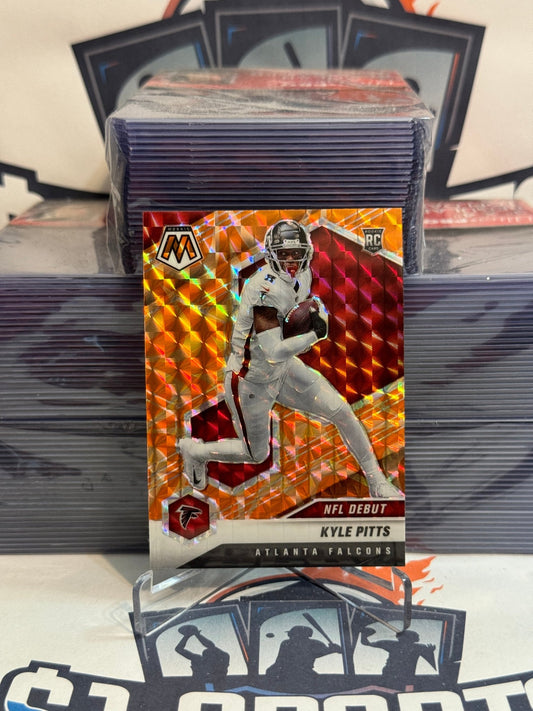 2021 Panini Mosaic (Orange Reactive Prizm, NFL Debut) Kyle Pitts Rookie #250