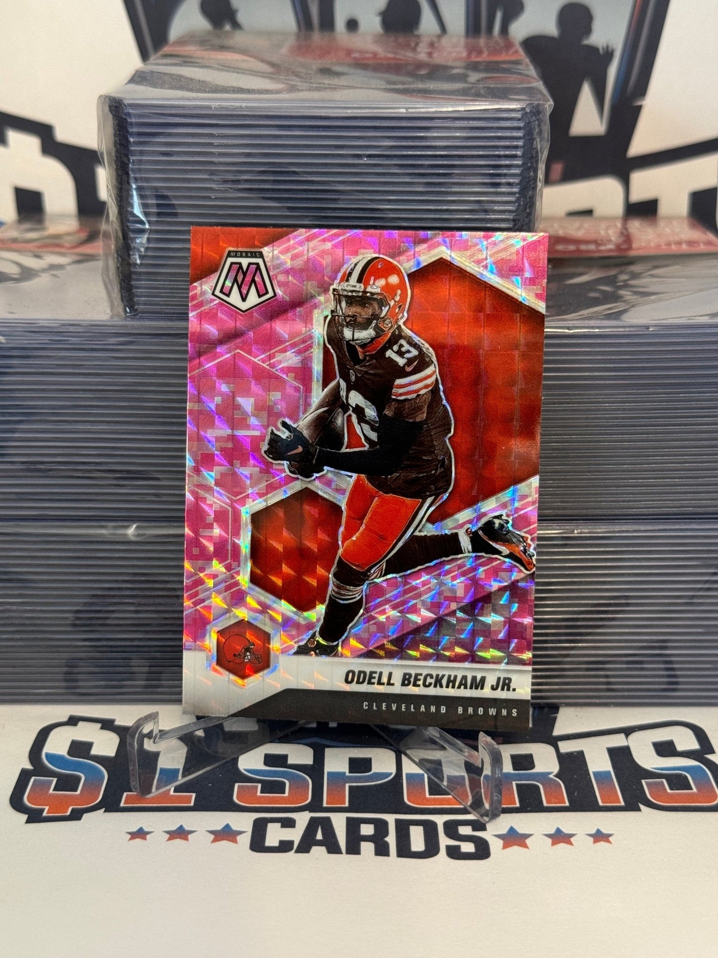 2021 Panini Mosaic (Pink Camo Prizm) Odell Beckham Jr. #54