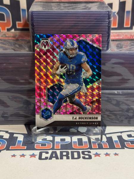 2021 Panini Mosaic (Pink Camo Prizm) T.J. Hockenson 74