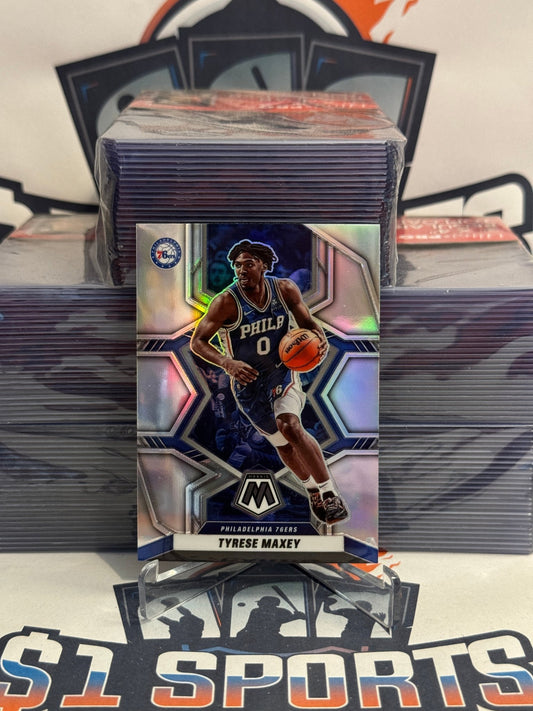 2021 Panini Mosaic (Silver Prizm) Tyrese Maxey #49