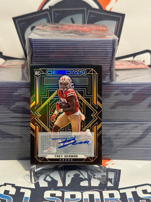 2021 Panini Obsidian (Orange, Auto 17/75) Trey Sermon Rookie #129