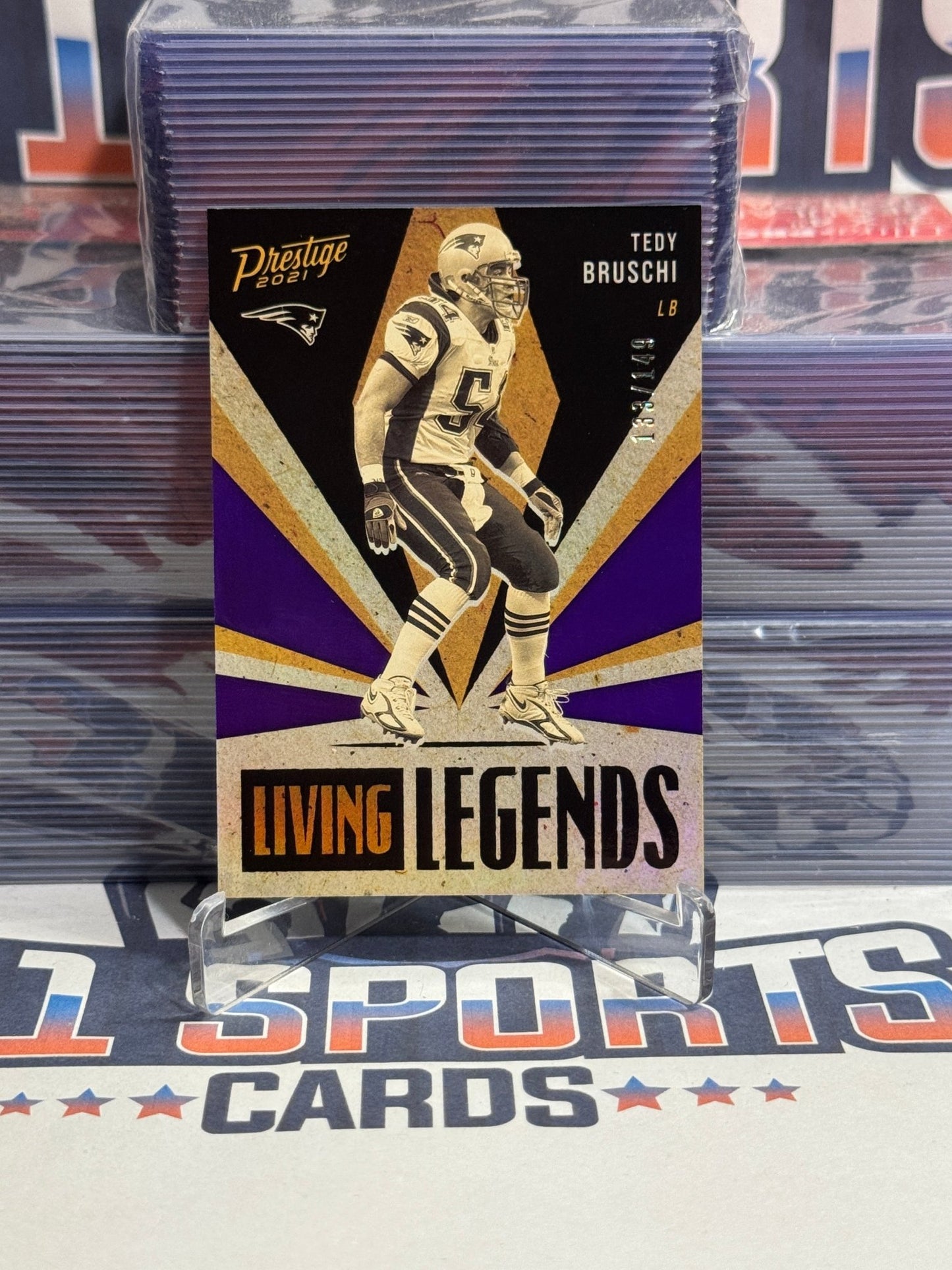 2021 Panini Prestige (Purple, Living Legends 133/149) Teddy Bruschi LL - 22