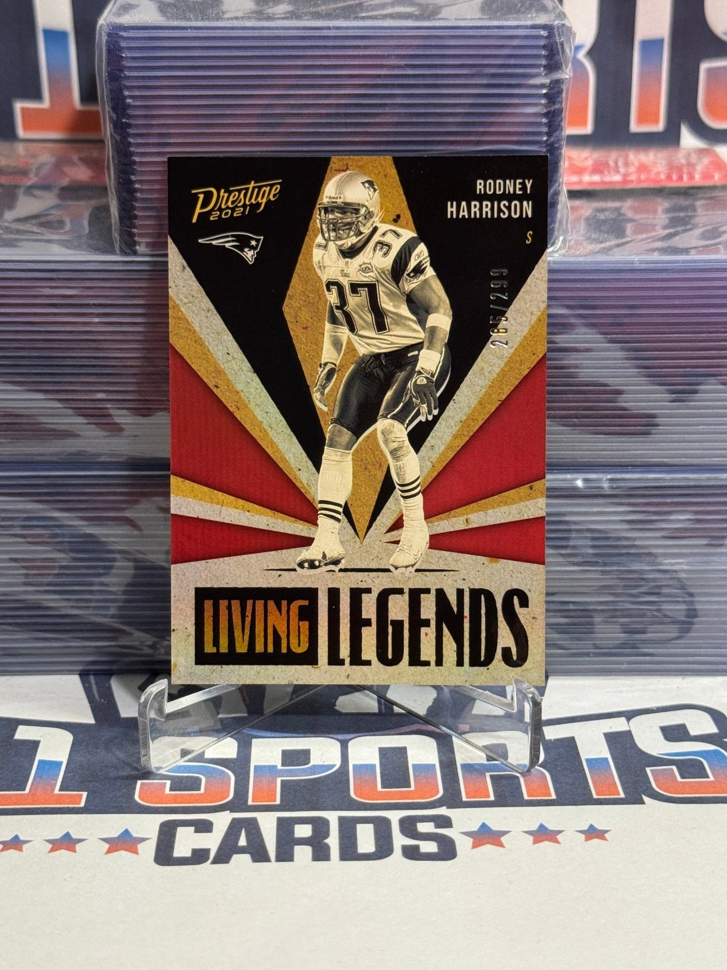 2021 Panini Prestige (Red, Living Legends 285/299) Rodney Harrison LL - 1