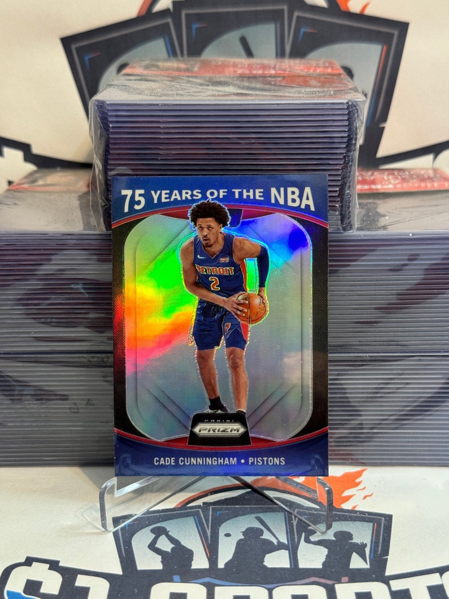 2021 Panini Prizm (75 Years of the NBA) Cade Cunningham Rookie #21