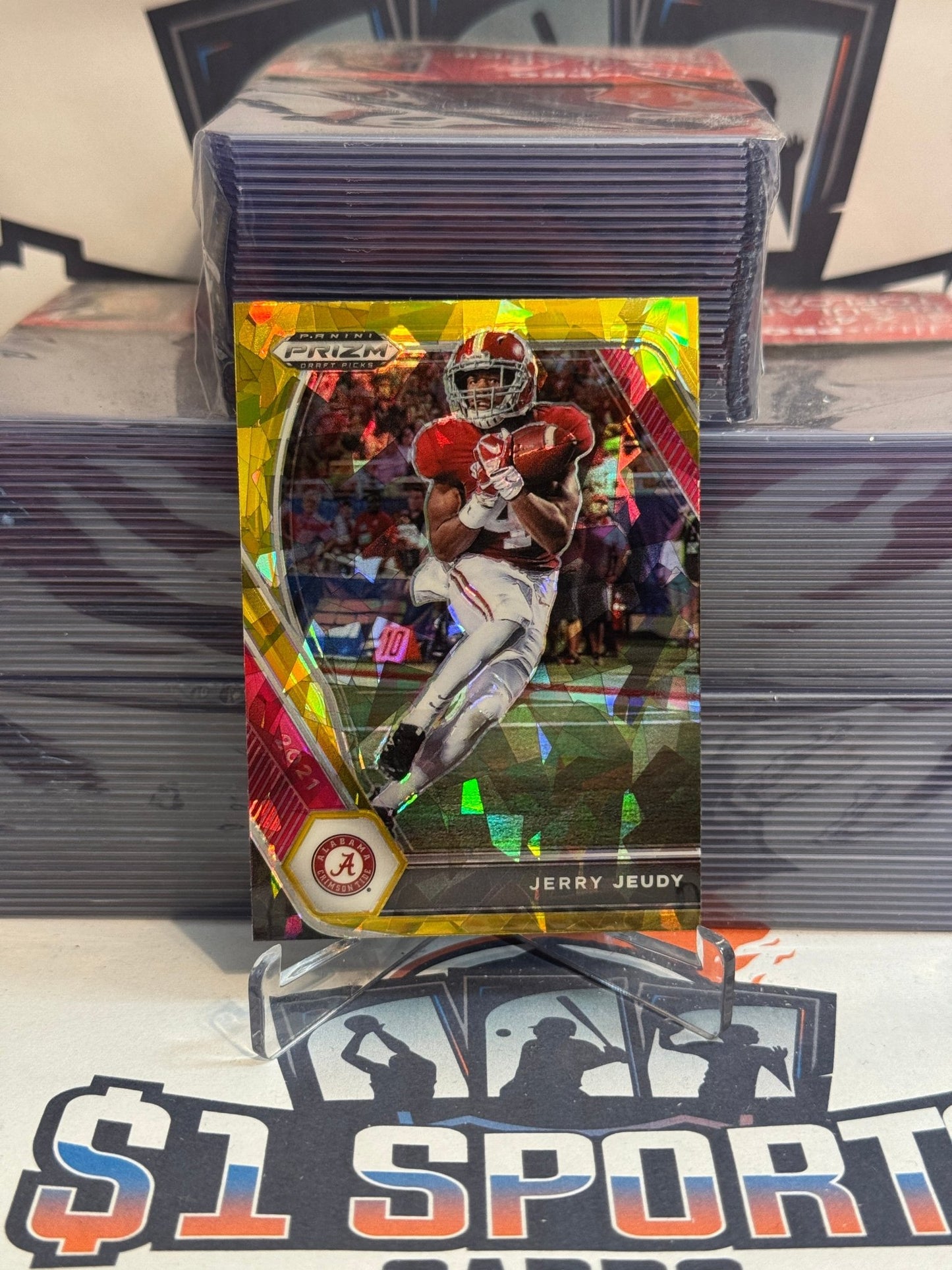 2021 Panini Prizm Draft Picks (Gold Ice Prizm) Jerry Jeudy #67