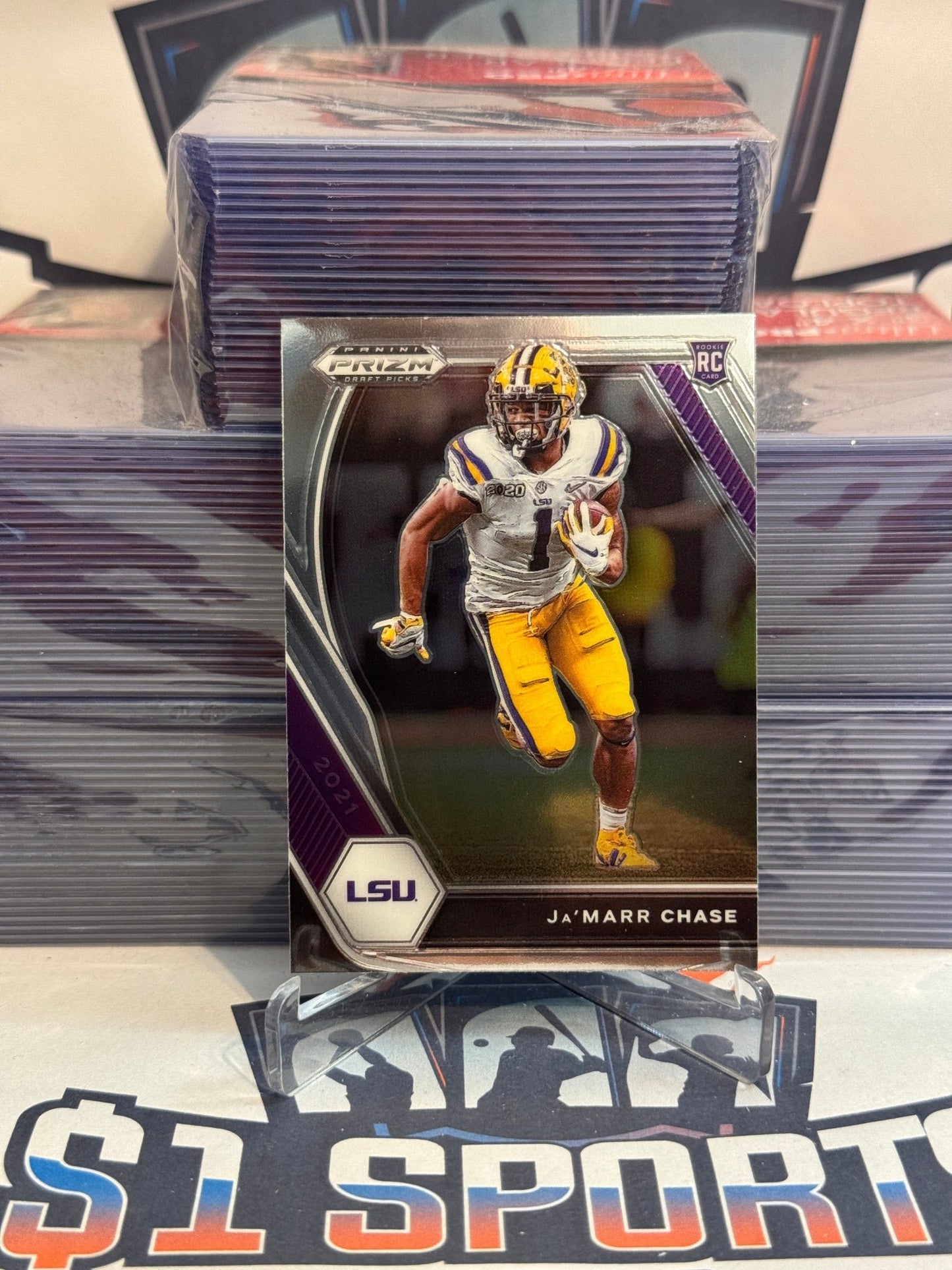 2021 Panini Prizm Draft Picks Ja'Marr Chase Rookie #112