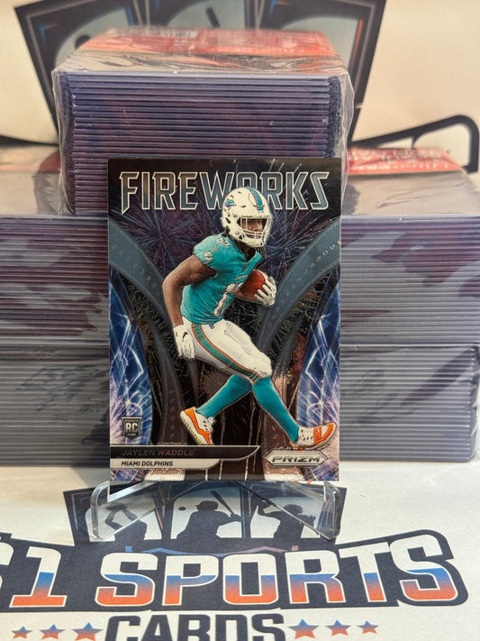 2021 Panini Prizm (Fireworks) Jaylen Waddle Rookie #F - 5