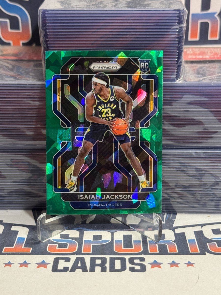 2021 Panini Prizm (Green Ice Prizm) Isaiah Jackson Rookie 309