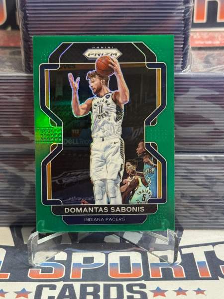 2021 Panini Prizm (Green Prizm) Domantas Sabonis #183
