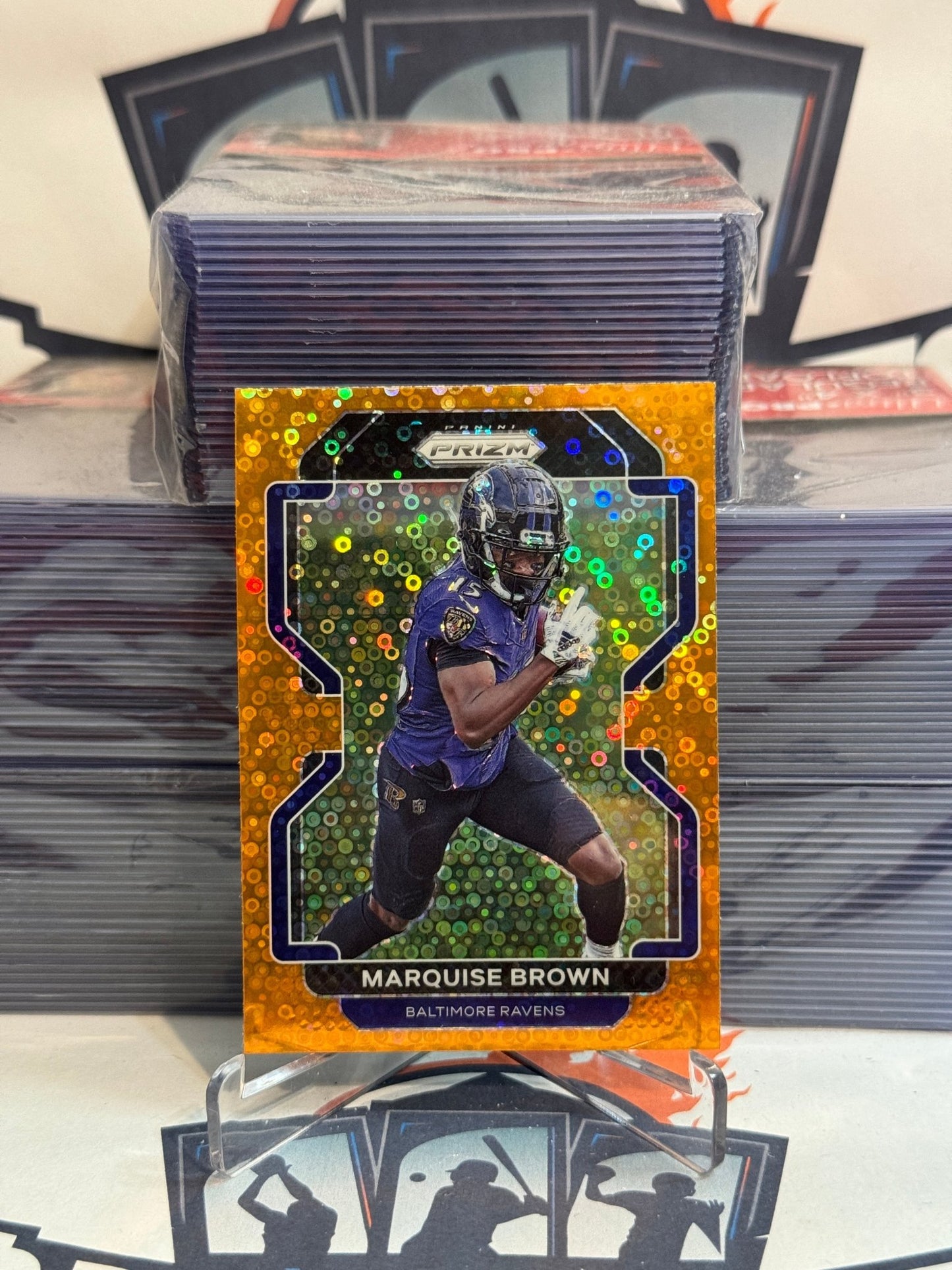 2021 Panini Prizm (Orange Disco Prizm) Marquise Brown #280