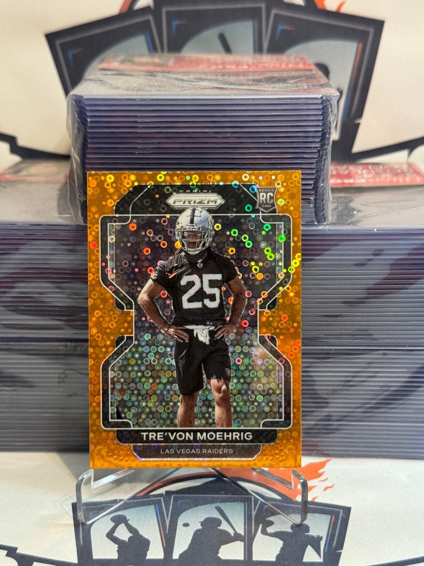 2021 Panini Prizm (Orange Disco Prizm) Tre'von Moehrig Rookie #393