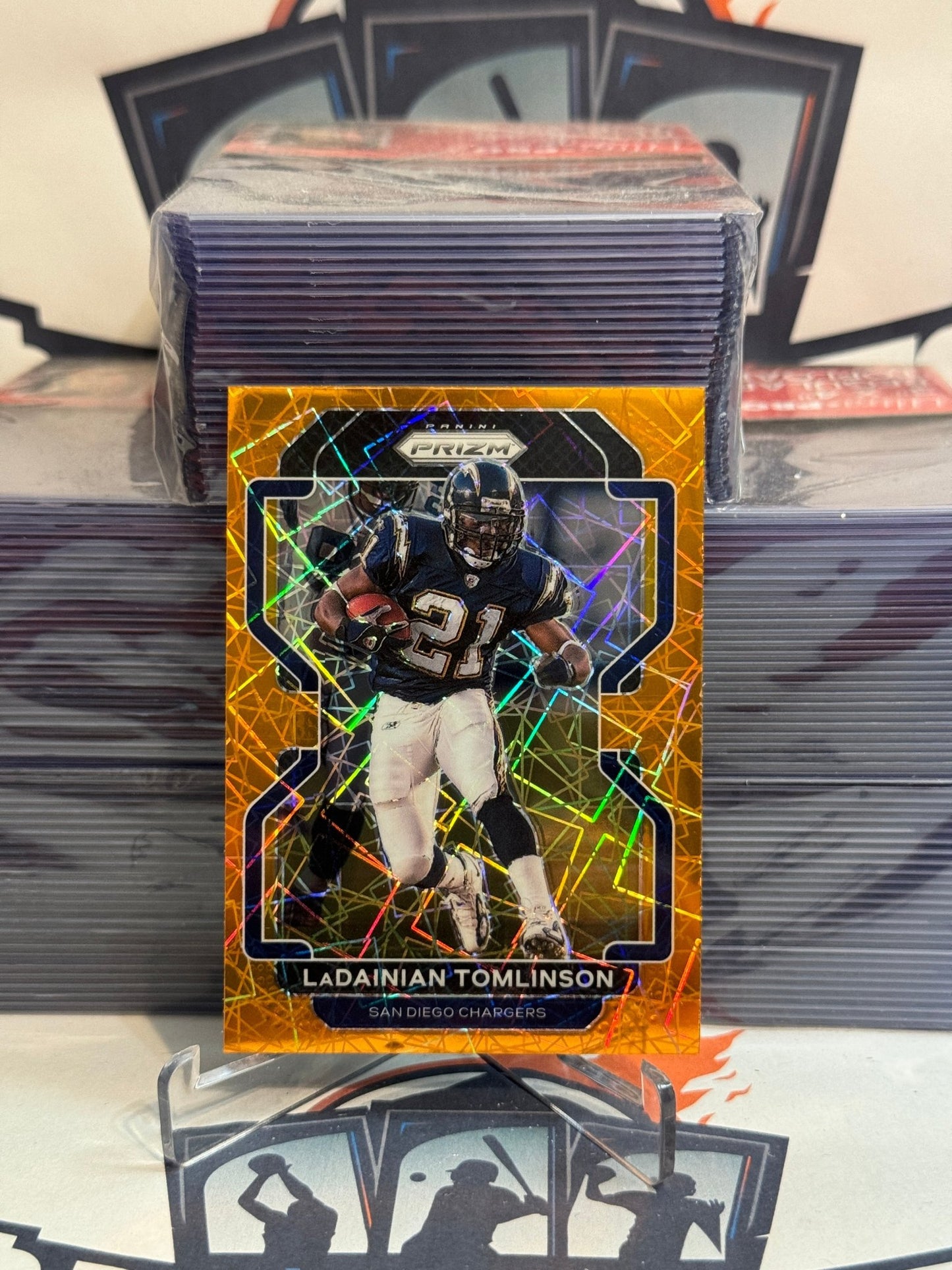 2021 Panini Prizm (Orange Lazer Prizm) LaDainian Tomlinson #174