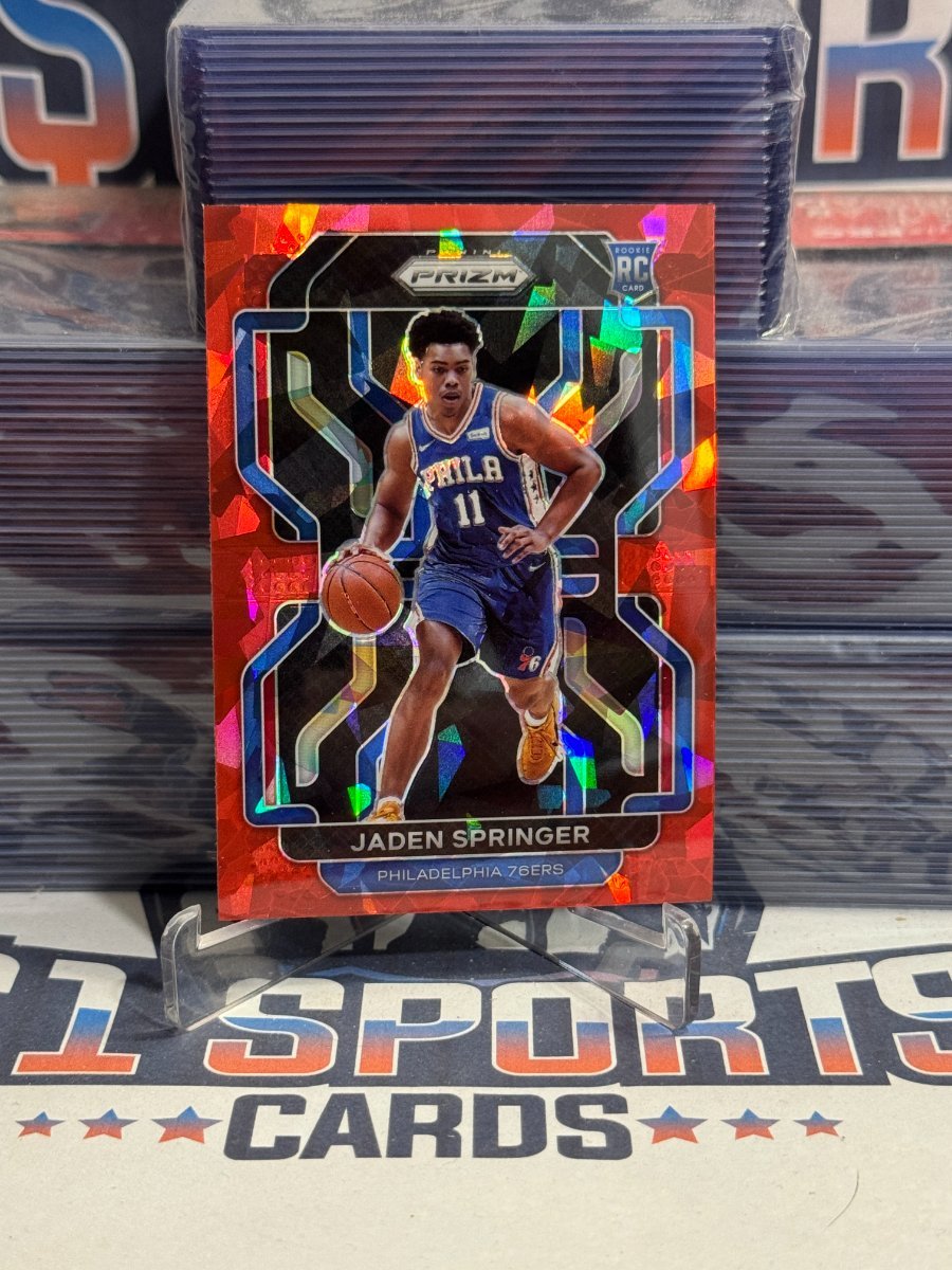 2021 Panini Prizm (Red Ice Prizm) Jaden Springer Rookie 317