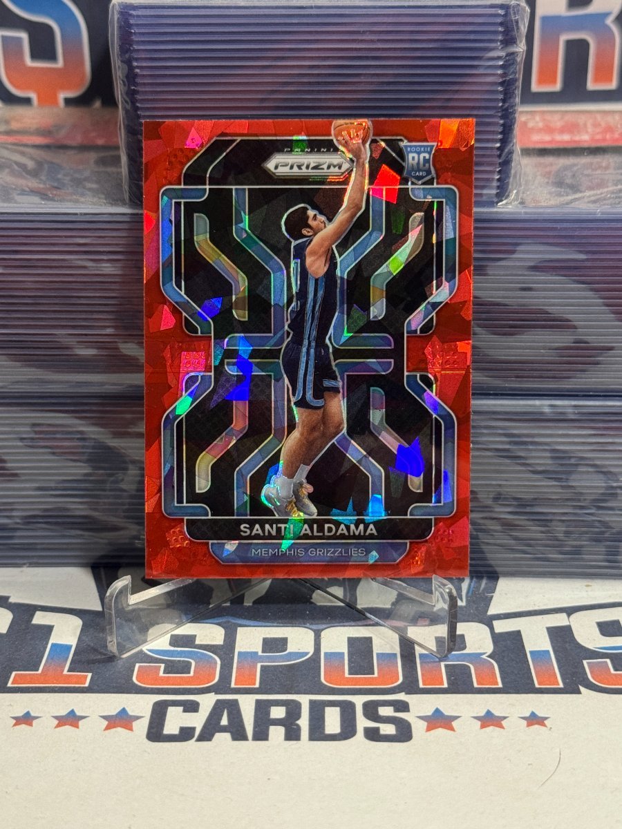 2021 Panini Prizm (Red Ice Prizm) Santi Aldama 276