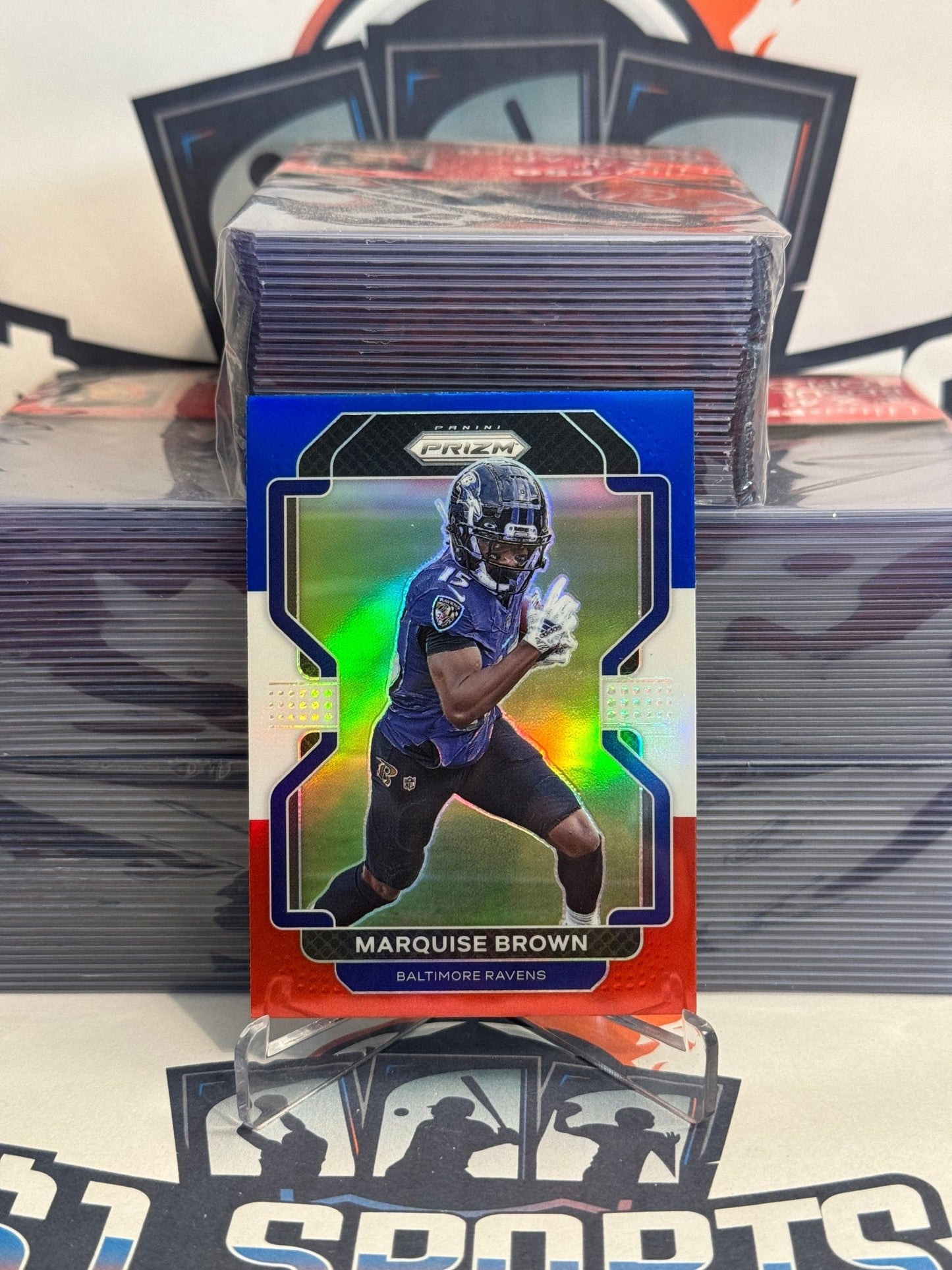 2021 Panini Prizm (Red White Blue Prizm) Marquise Brown #280