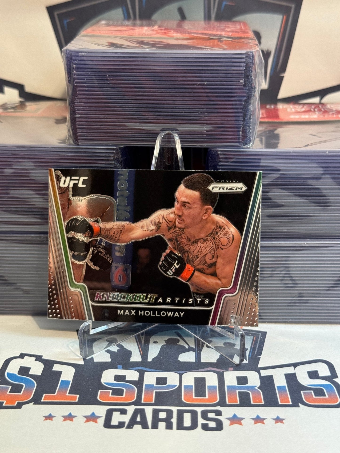 2021 Panini Prizm UFC (Knockout Artists) Max Holloway #12