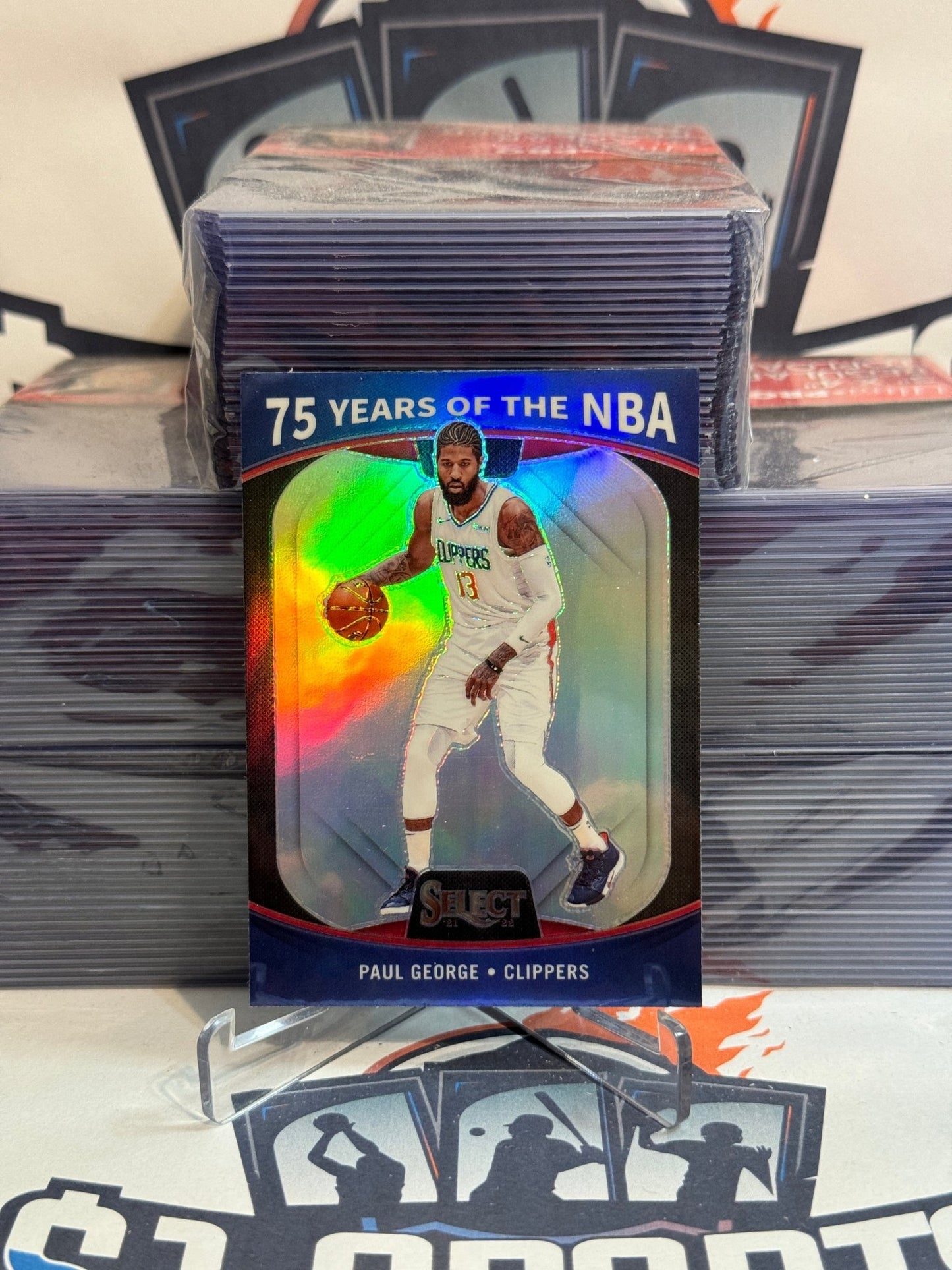 2021 Panini Select (75 Years of the NBA) Paul George #56
