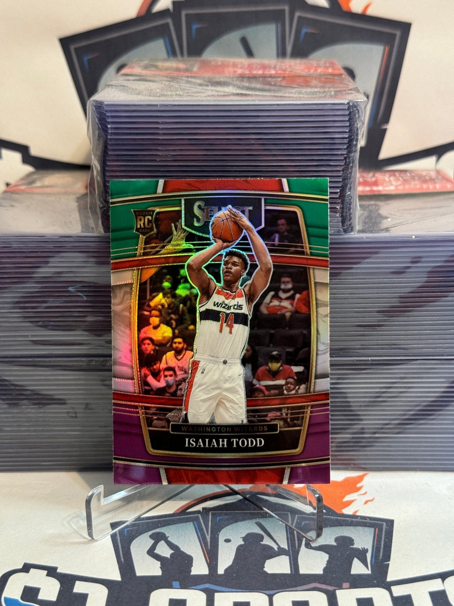 2021 Panini Select (Green White Purple Prizm) Isaiah Todd Rookie #65