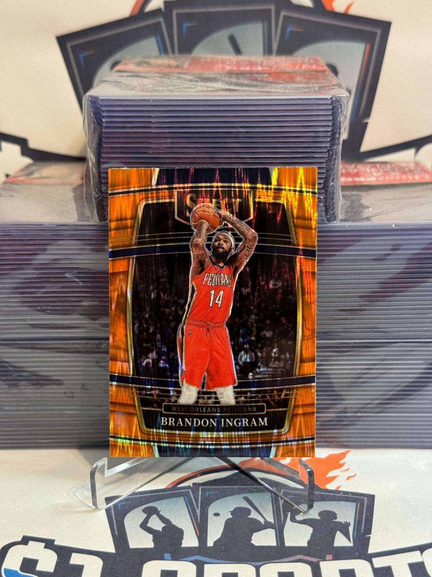2021 Panini Select (Orange Shimmer Prizm) Brandon Ingram #99